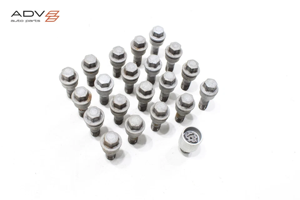 2009 - 2024 AUDI Q5 SQ5 WHEEL RIM LUG NUT BOLT W/ ANTI THEFT LOCK KEY OEM -SET- - Image 2 of 4