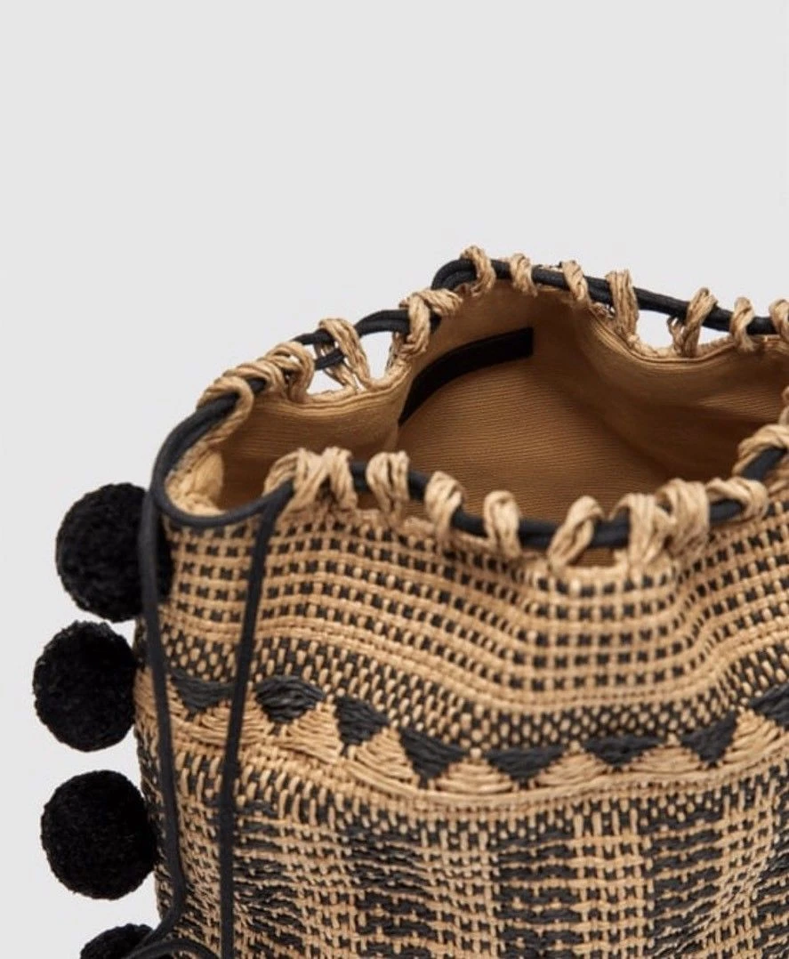 ZARA 2018 ESTATE FATTO A MANO POM POM DETTAGLIO DETTAGLIO REF.2344 304