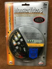 NOS NEW Monster Cable MV3CV-2M "VIDEO 3 Series" Component Video Cable - 2 Meter
