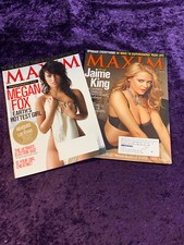 Lot Of 2 Maxim Magazines/ issues # 124 & 130/ Megan Fox Jaime King