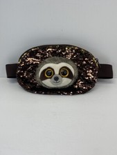 Ty Beanie Boos Sloth Fanny Pack Brown Sequin Adjustable Waist Pouch Zipper Brown