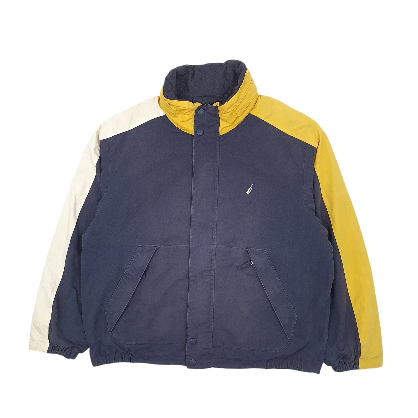 NAUTICA Padded Jacket Coat Insulated Rain Reversible Fleece Lined Sailing XL