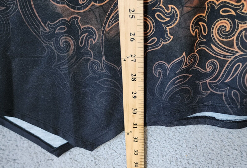 One World Women's L/S T Shirt Top AOP Halloween Black Cat Spider Webs Bats Sz 3X - Picture 7 of 12
