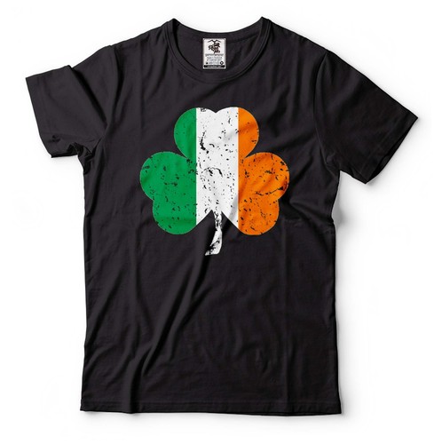 Irish Clover Shamrock T-Shirt Ireland Patriotic Flag T Shirt Saint Patricks Tee - Picture 4 of 8