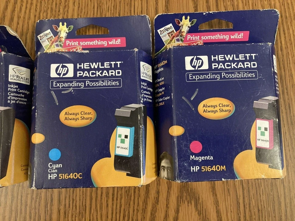 Genuine HP 40 Ink Cartridges Set BCM 51640A 51640C 51640M - Bundle - Image 3 of 4