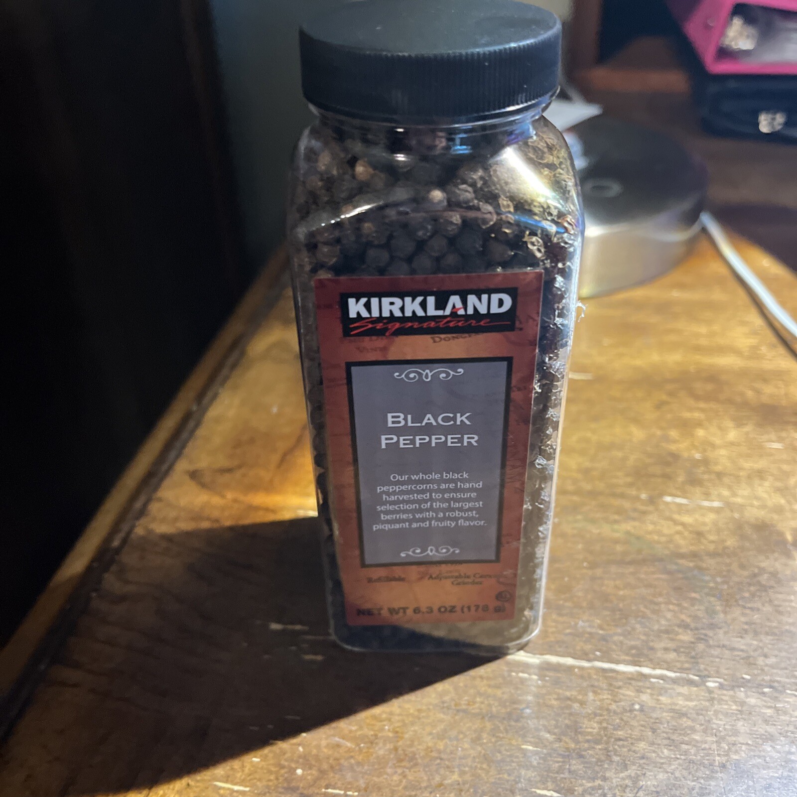 Kirkland Signature Whole Black Pepper 6.3 Oz