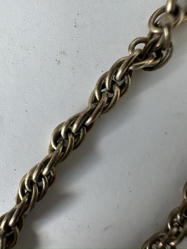 Vintage Hadley Pocket Watch Key Chain Fob Gold Filled Chain 13.5" H3 - Picture 3 of 9