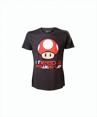 GW9841 Nintendo T-Shirt -L- I need a Power Up, grau Neu & OVP