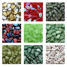 Rutkovsky 111-30444 Christmas Tree Pressed Beads Czech Glass 17mm Size 8 pieces