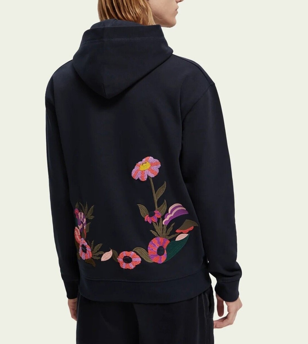 “Scotch & Soda” Graphicプリントフーディ Navy NWT Scotch & Soda Men's Relaxed Fit Graphic Print Hoodie