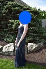Beautiful Navy Blue Prom Dress