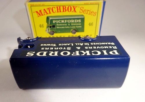 Matchbox RW 46B Pickfords Removal Van dunkelblau graue Räder top in "D" Box - Picture 6 of 12