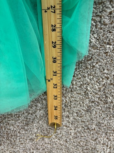 Sunny Fashion Dress Fit and Flare Teal Ballerina Dress Silver Sequins Girls 7 - Picture 6 of 10