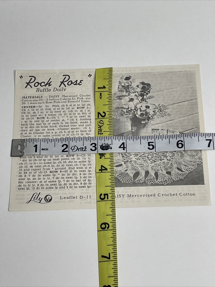 Tapete con volantes Lily Rock Rose patrón de ganchillo D11 Foto 4 de 4