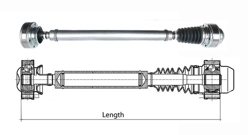 Jeep Grand Cherokee WH WK 3.0 CRD 2005-2010 Front Propshaft L=810mm 52853417AA - Picture 2 of 5