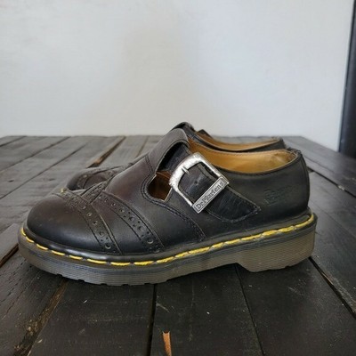 Dr. Martens Vintage Black Leather Mary Janes Chunky Shoes Women's 5 Doc |  eBay
