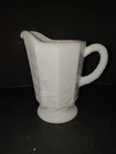 Vintage Westmoreland 10 oz PANELED GRAPE Milk Glass 5" Footed Creamer Excellent