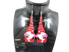 Faux Leather Valentines Day Gnome Dangle Earrings DD01B10061