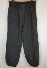Obermeyer Ski Pants Men's Medium Black Elastic Waist Elastic Ankles Waterproof