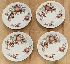 Four (4) Johnson Brothers Harvest Time Saucers - no cups