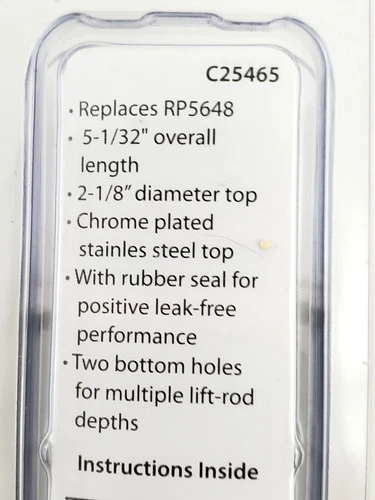 Lot of 6 Jones Stephens C25465 Pop-Up Drain Stoppers Fits Delta 5-1/32" OL - Picture 10 of 12