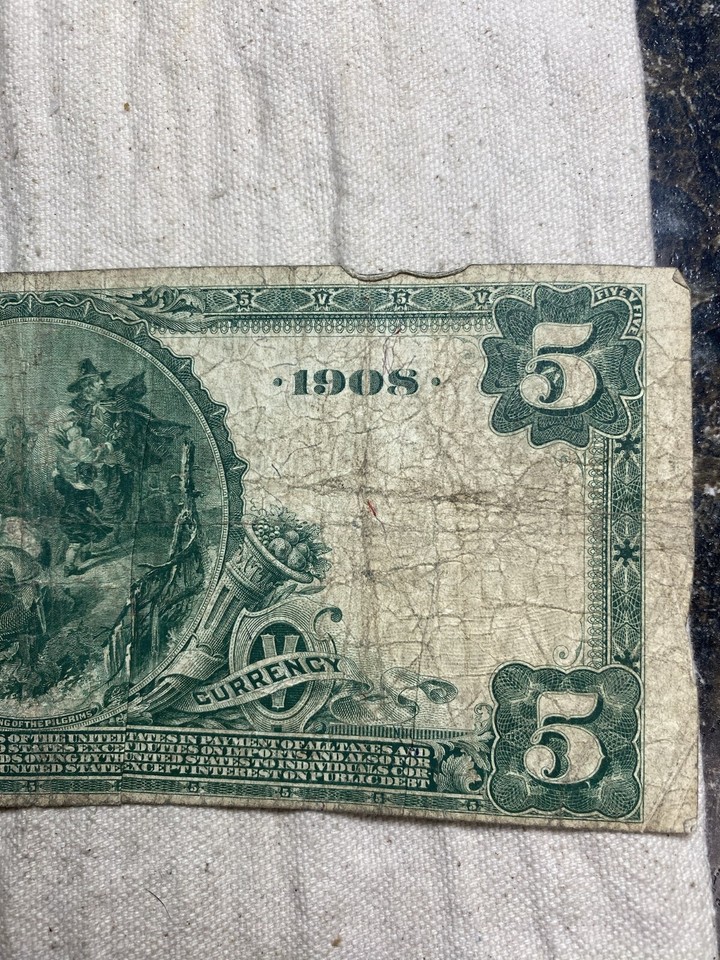 1902 5 National Bank Note Fort Collins Colorado Charter 7837 Poudre