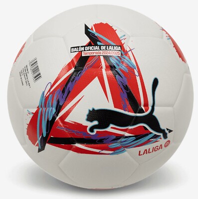 PUMA Unisex Orbita LALIGA 1 FIFA Ball Soccer White Red Football Balls 08428601