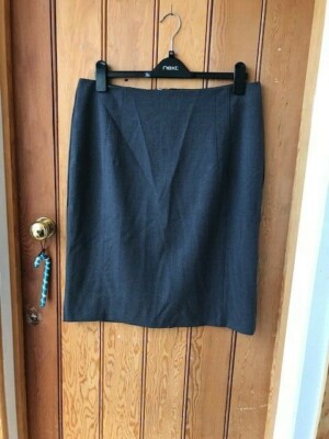 daxon dark grey office skirt half lined uk 18 new unworn