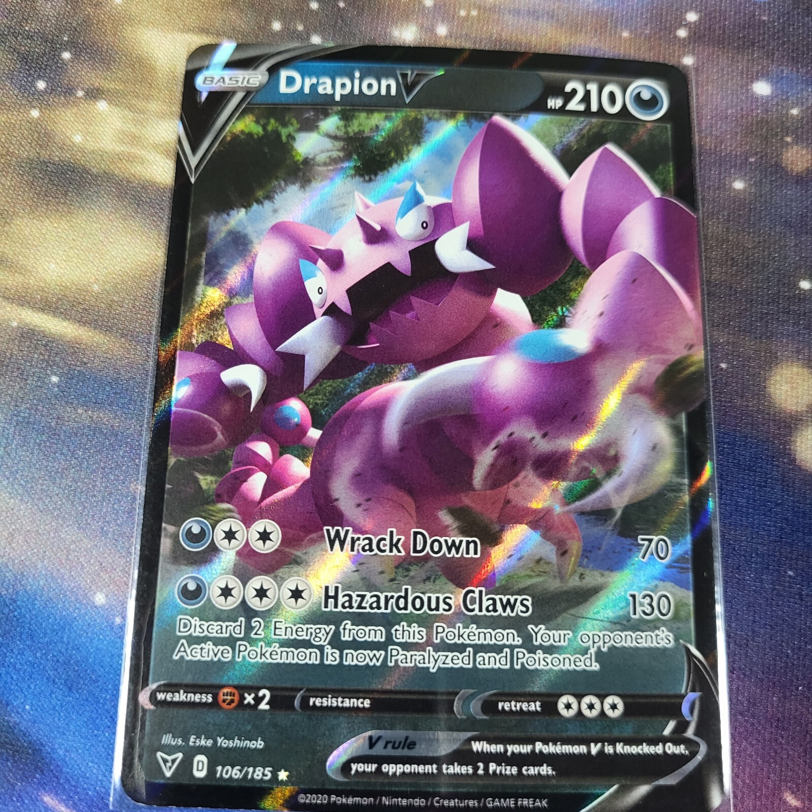 Pokemon TCG Drapion V 106/185 Sword & Shield Vivid Voltage NM/M