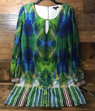 NWT Women Boho Dress Size Large Fairy Goth Whimsy Retro Colorful Coastal NWT