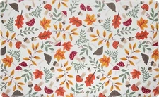 Anti-Fatigue PVC Kitchen Floor Mat (18"x30") FALL, MUSHROOMS,LEAVES & FOLIAGE,HL