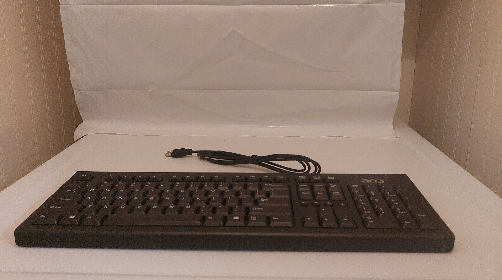 Acer USB Keyboard QWERTY Pr1101u OEM Genuine Wired Home Office Computer ...
