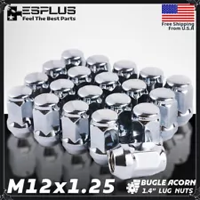 16 Pc Universal Lug Nut M12x1.25 Chrome Fit Nissan March/Note/Sentra/Tsuru/Versa