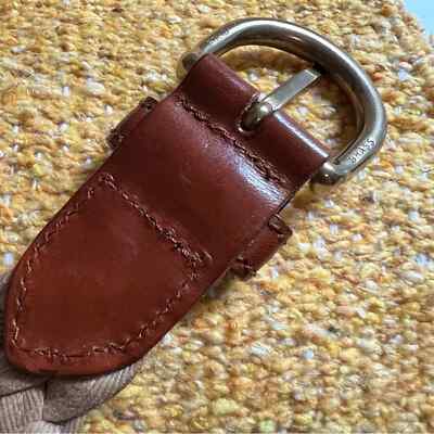 Vintage Brown Tan Genuine Leather boho Hippie Retro woven Belt Vintage Brown Tan Genuine Leather boho Hippie Retro woven  main image 2