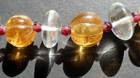 Crystal natural CITRINE 81 GEMSTONES necklace AUTHENTIC  garnet BEADS 21 inches — photo 5