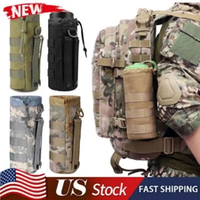 Tactical Molle Water Bottle Bag Military Outdoor Hiking Belt Holder Kettle Pouch