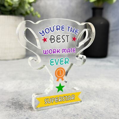 Geschenk für den besten Arbeitskameraden aller Zeiten Auszeichnung Trophäe Andenken Plakette Ornament Geschenk