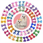 100 Tiny Yorkie Puppy Maltese Dot Dog Bow Topknot Pet Puppy grooming dog