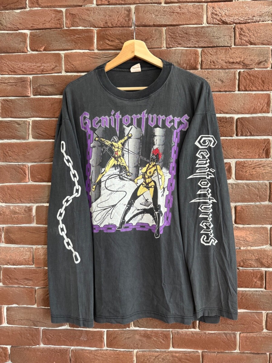 Genitorturers Vintage 90s Metal Rock Band Tee Grail Rare xl black