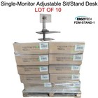 Lot Of 10 Ergotech Single Monitor Adjustable Sit-Stand Convertible Desk