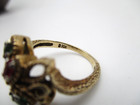 10K Yellow Gold Ruby, Emerald, Topaz Cocktail Ring Size 7 [R330] — photo 9