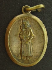 Vintage Saint Peregrine Medal Religious Holy Catholic