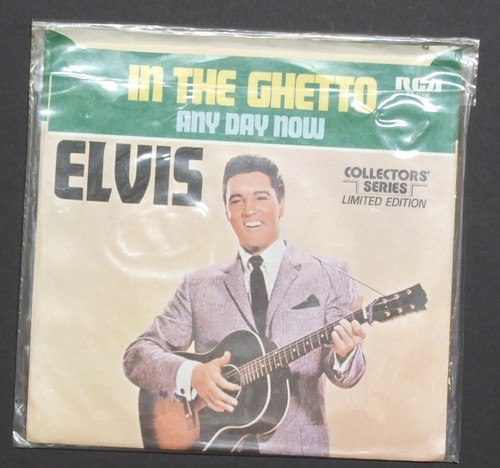 ELVIS 45 rpm IN THE GHETTO / ANY DAY NOW with picture sleeve /Collector's series - Imagen 4 de 6