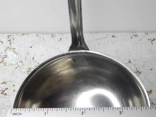 Vintage Soviet Soup Ladle ZID Stainless Steel USSR 1960s Marked Kitchen Tool - Picture 6 of 6