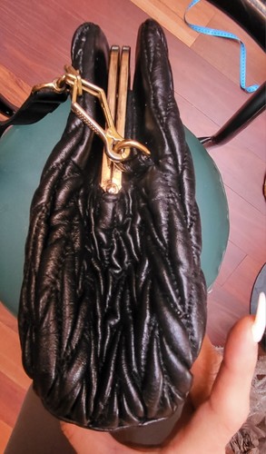 Miu Miu Black Leather Crossbody Bag W 33cm, H 21cm, D 8cm. Used No Receipt - Picture 5 of 14