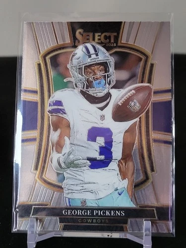 2025 Panini Select Premier Level #197 George Pickens Silver Prizm Dallas Cowboys