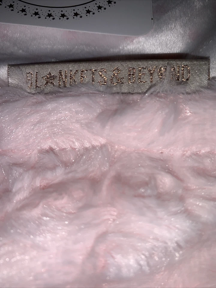 Blankets and Beyond Soft Pink Baby Blanket Rosette Texture Plush Swaddle Cozy - Image 2 of 4