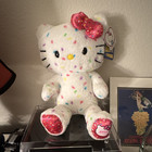 Hello Kitty Anniversary Plush Stuffed Cat White Confetti Sprinkles Tag Attached — photo 1
