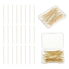 100 Pcs Flat Head Pins 2 Inch Gold | Jewelry Making Flat Headpins