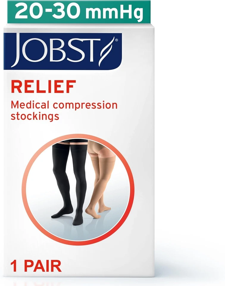 Beige X-Large Compression Socks with Silicone Band - Image 4 of 4